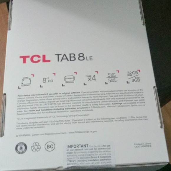 TCL Tablet 8LE - Picture 2 of 2